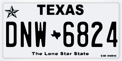 TX license plate DNW6824