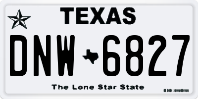 TX license plate DNW6827