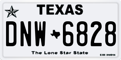 TX license plate DNW6828