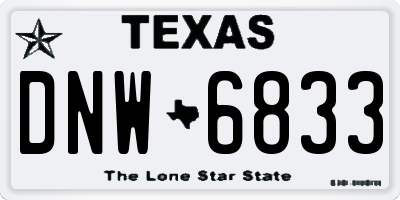 TX license plate DNW6833