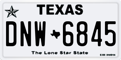TX license plate DNW6845