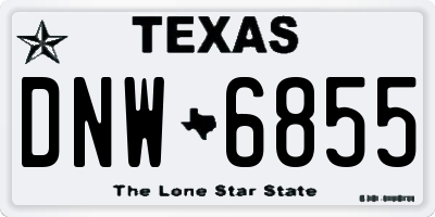 TX license plate DNW6855