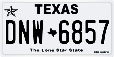 TX license plate DNW6857