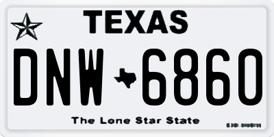 TX license plate DNW6860