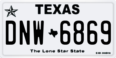 TX license plate DNW6869