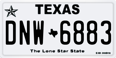 TX license plate DNW6883