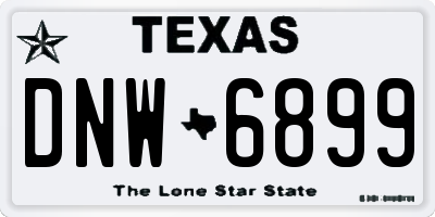 TX license plate DNW6899