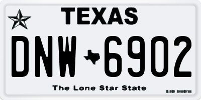 TX license plate DNW6902