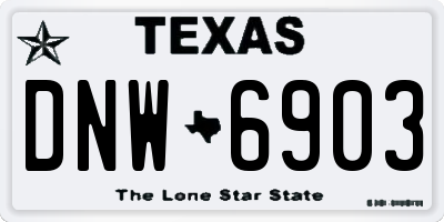 TX license plate DNW6903