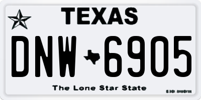 TX license plate DNW6905