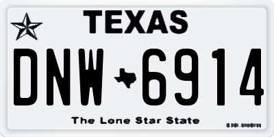 TX license plate DNW6914