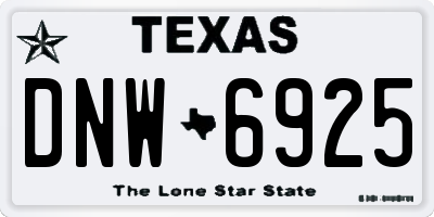 TX license plate DNW6925