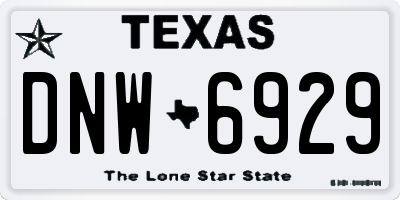TX license plate DNW6929