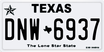 TX license plate DNW6937