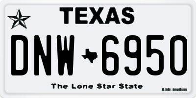 TX license plate DNW6950