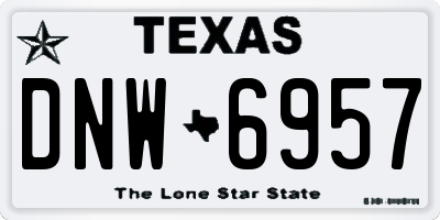 TX license plate DNW6957