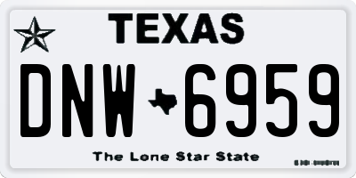 TX license plate DNW6959