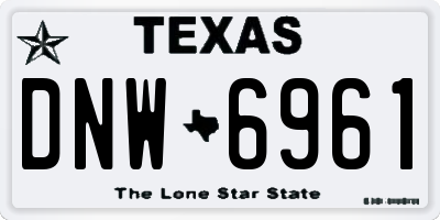 TX license plate DNW6961