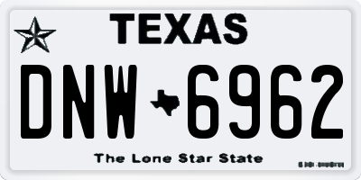 TX license plate DNW6962