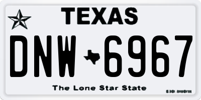TX license plate DNW6967