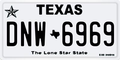 TX license plate DNW6969