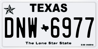 TX license plate DNW6977