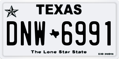 TX license plate DNW6991