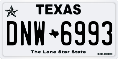 TX license plate DNW6993