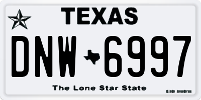 TX license plate DNW6997