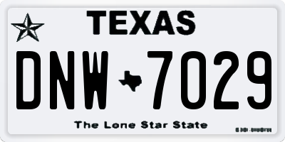 TX license plate DNW7029