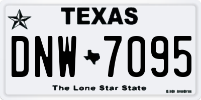 TX license plate DNW7095