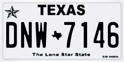 TX license plate DNW7146