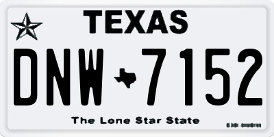 TX license plate DNW7152