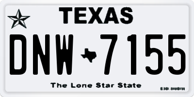 TX license plate DNW7155