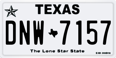 TX license plate DNW7157