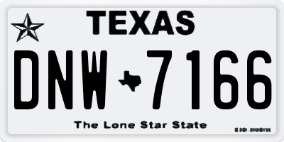 TX license plate DNW7166