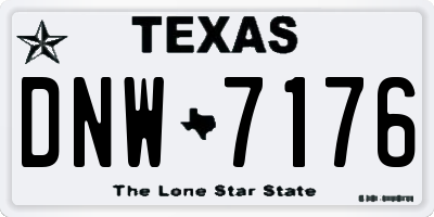 TX license plate DNW7176
