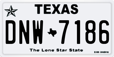 TX license plate DNW7186