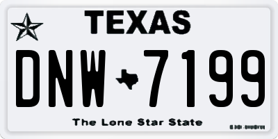 TX license plate DNW7199