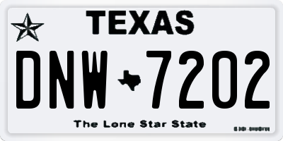 TX license plate DNW7202