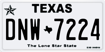TX license plate DNW7224