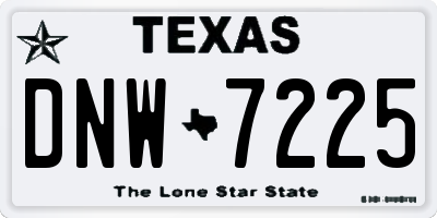 TX license plate DNW7225