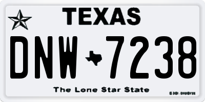 TX license plate DNW7238
