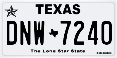 TX license plate DNW7240