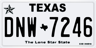 TX license plate DNW7246