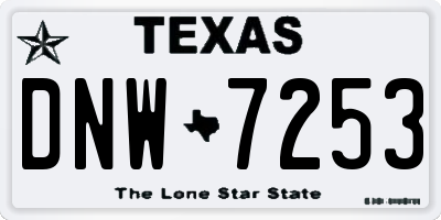 TX license plate DNW7253