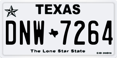 TX license plate DNW7264