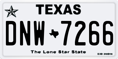 TX license plate DNW7266