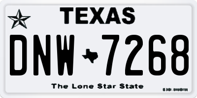 TX license plate DNW7268