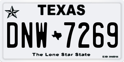 TX license plate DNW7269